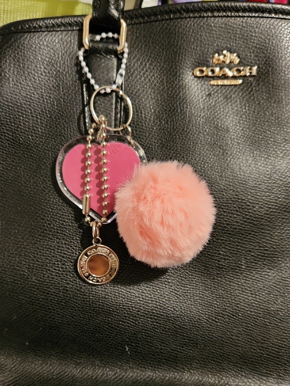 Coach Metal Tag With Homemade Coach Keychain
